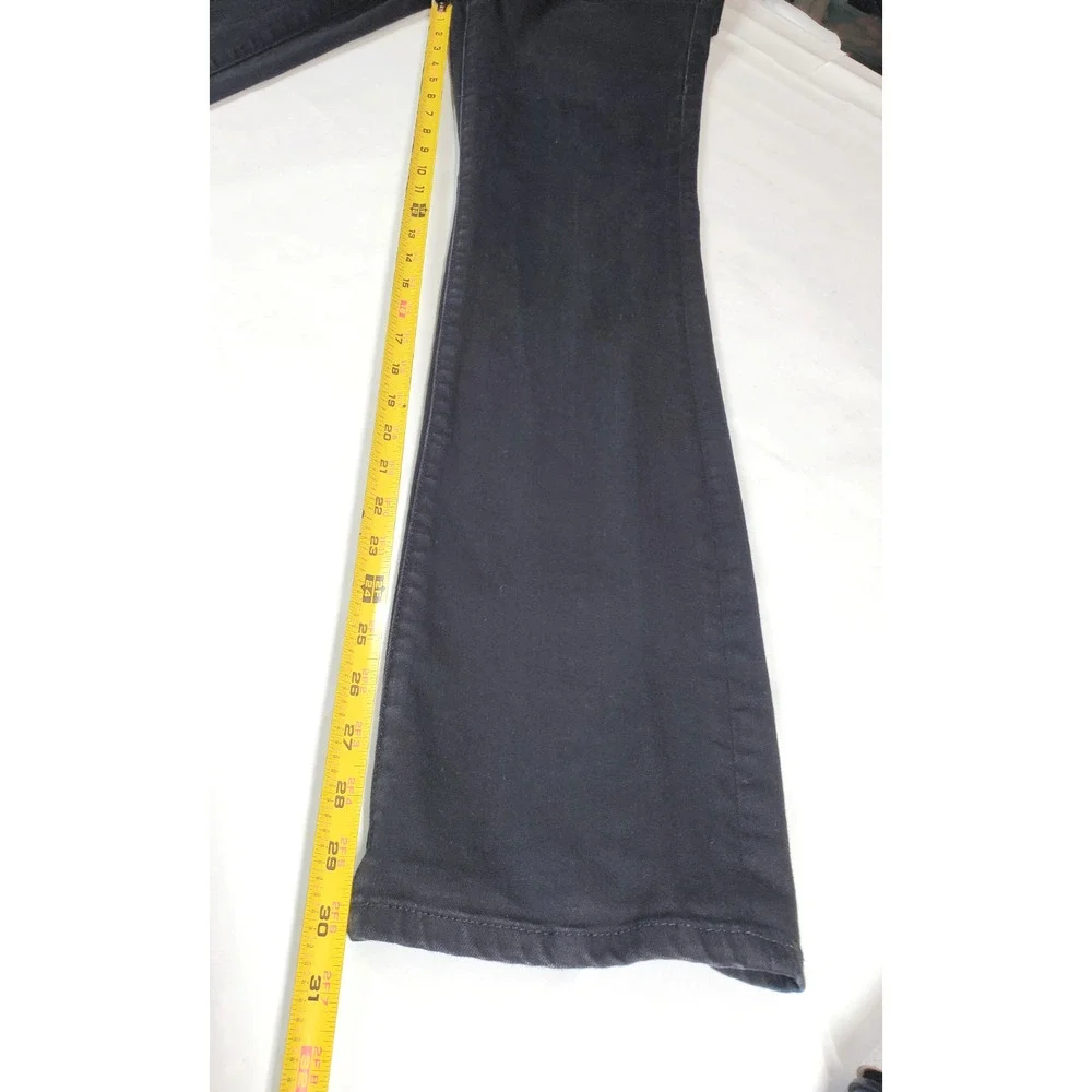 CAbi Jeans Womens 2‎ Black 5th Avenue Jeans Flare Leg #4326R Stretch